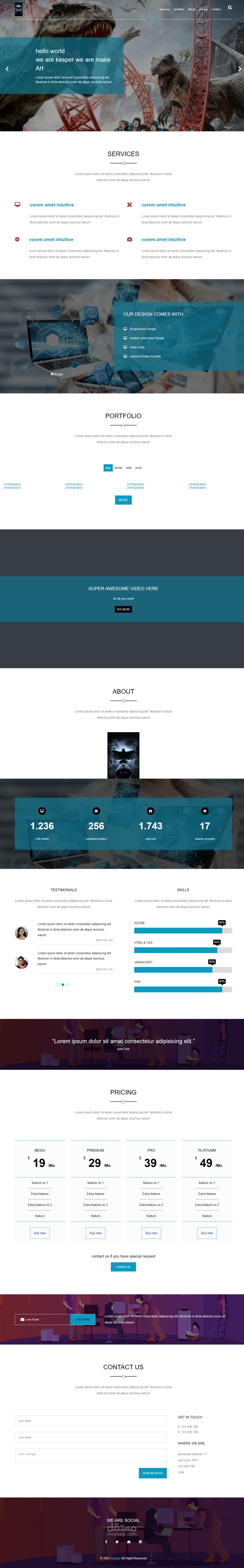 Kesper - موقع خدمات التصميم الإبداعي والفني