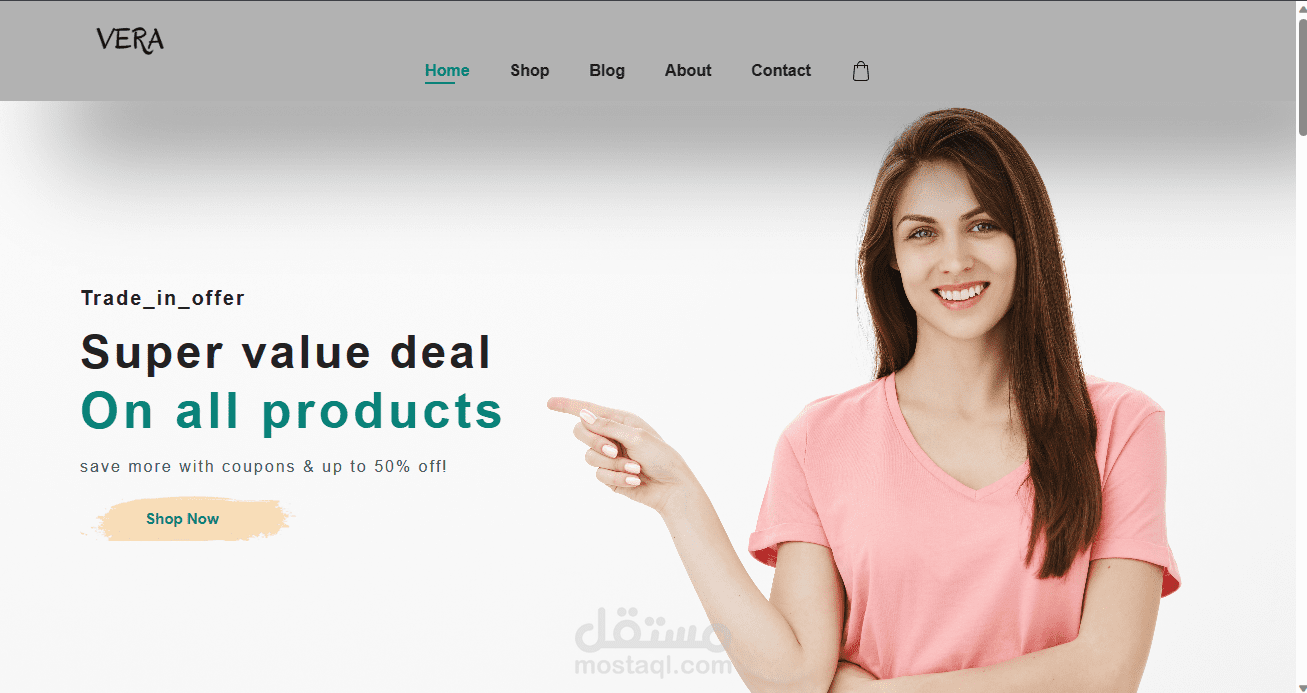 VERA e-commerce website