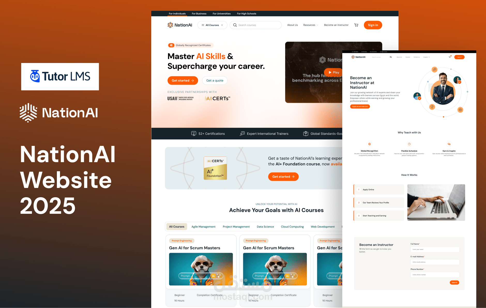 تصميم منصة تعليمية احترافية (UX/UI + WordPress LMS)