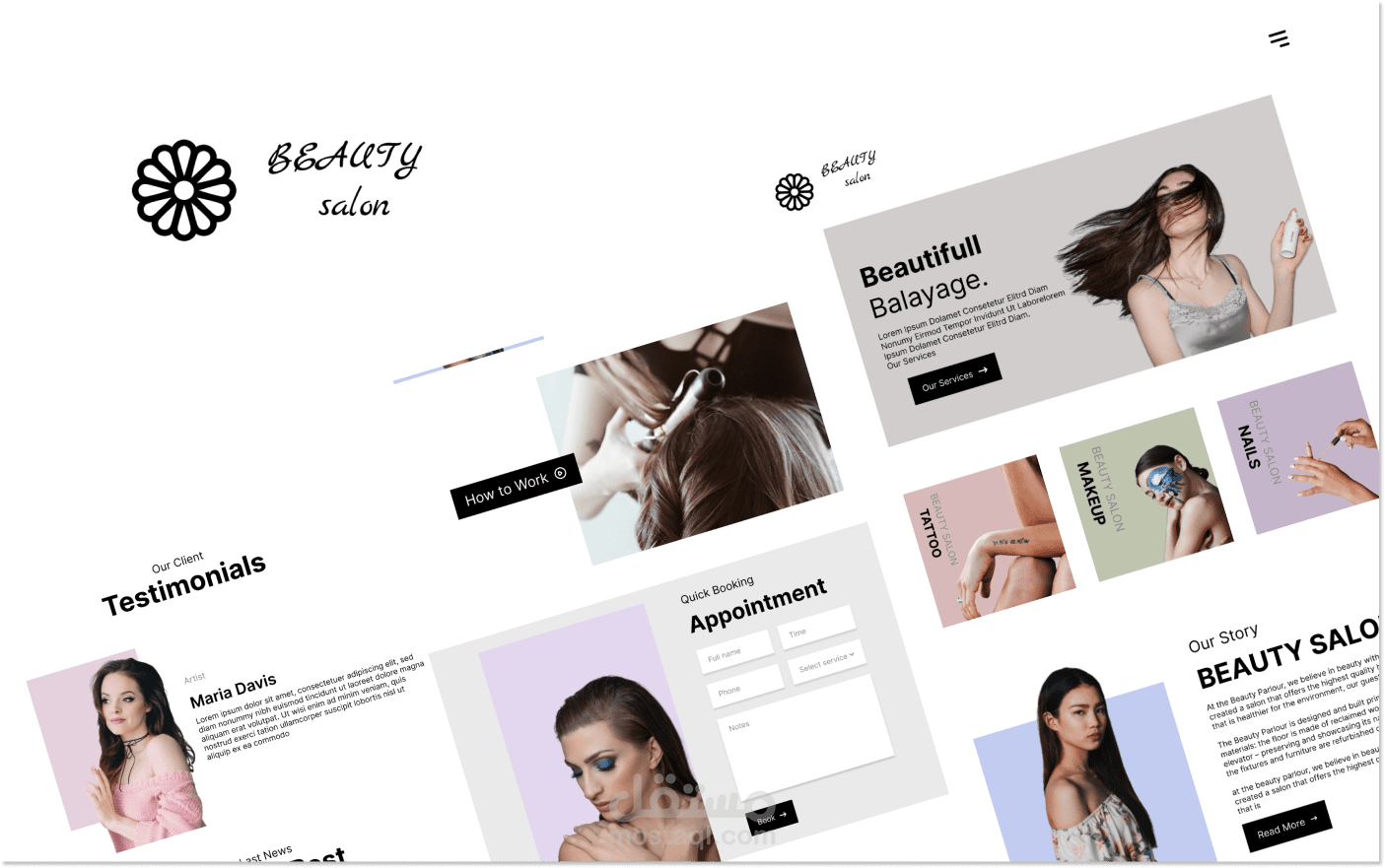 BEAUTY SALON WEB DESIGN