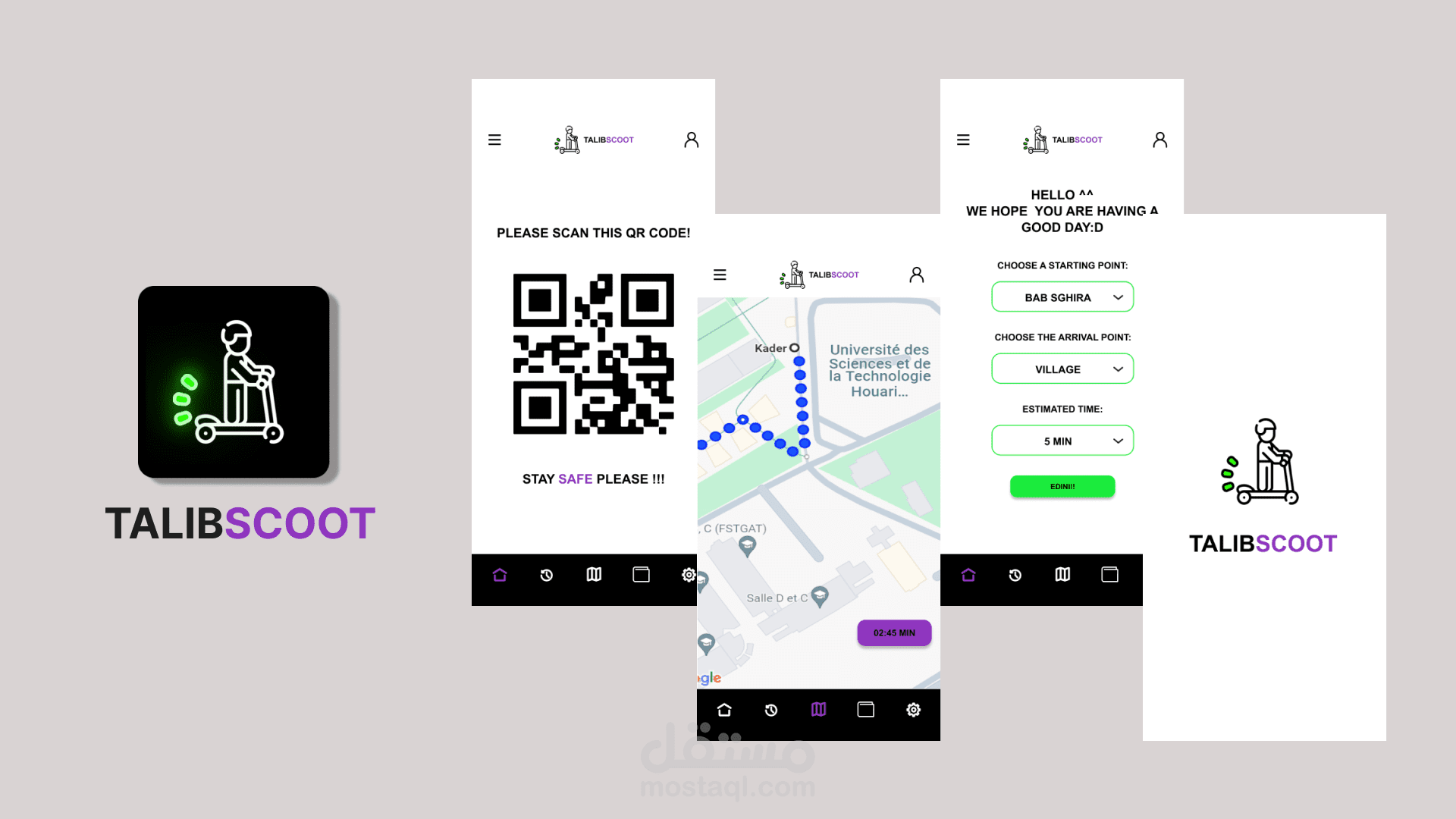 TALIBSCOOT APP DESIGN