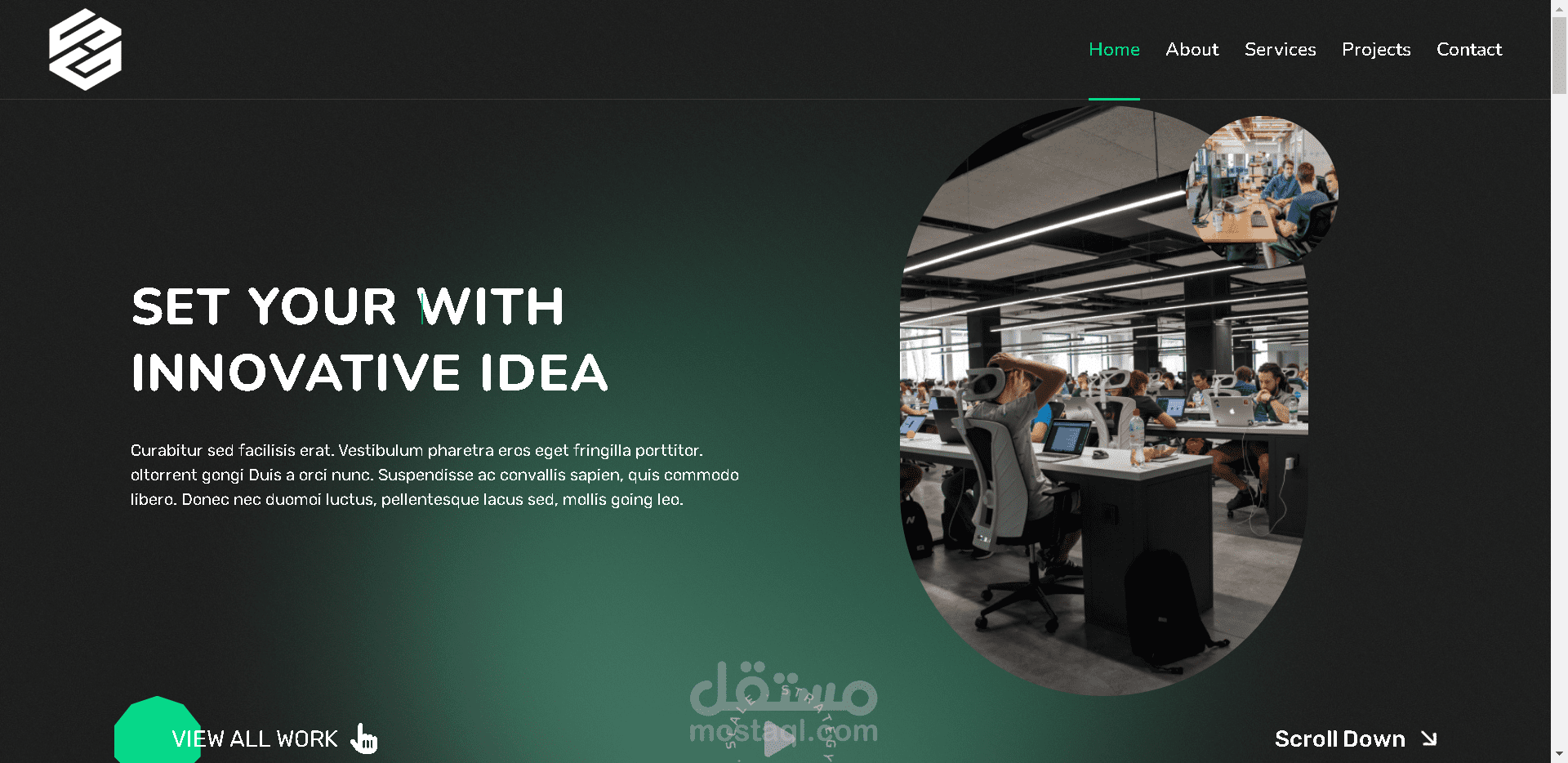 تصميم portfolio بشكل احترافي