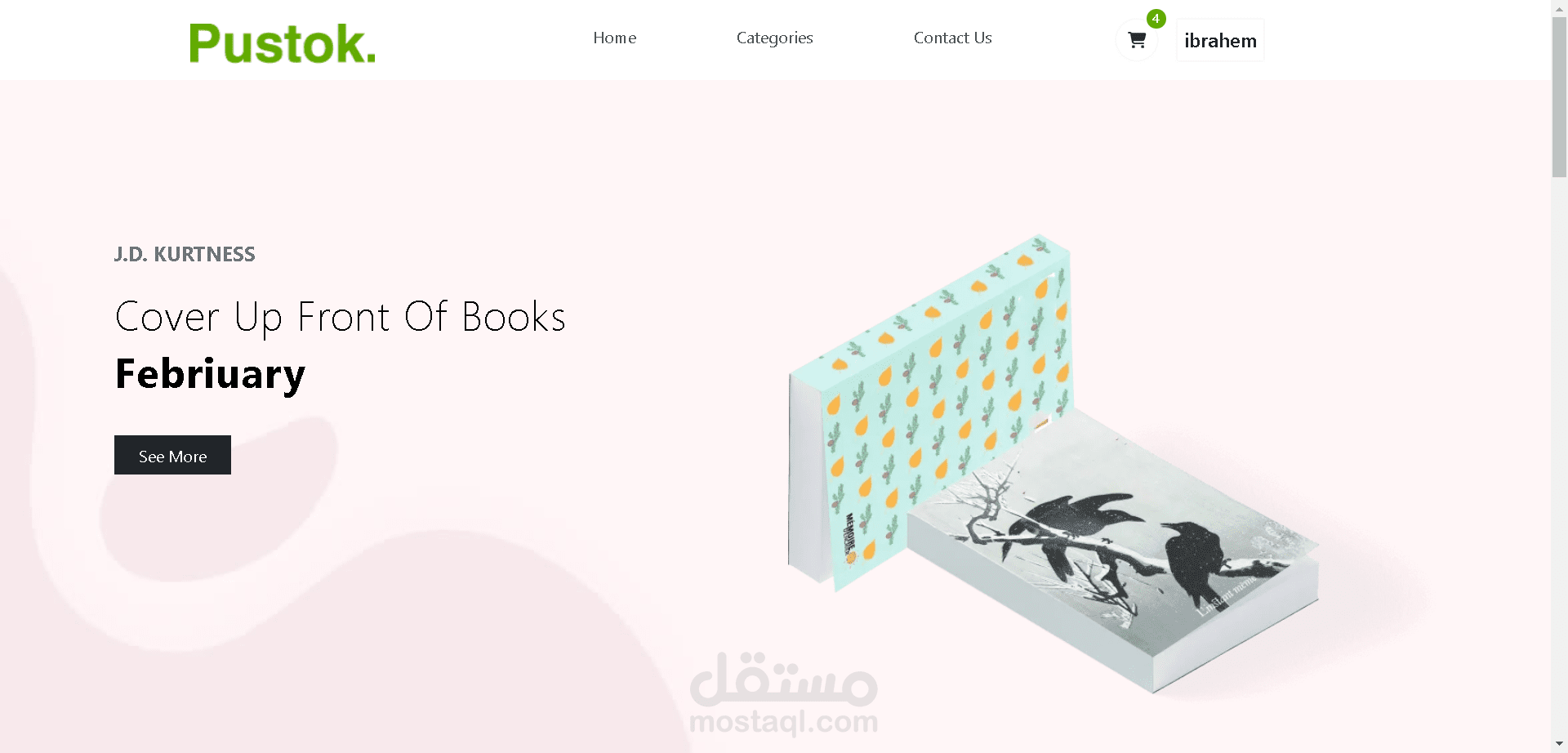 تصميم متجر كتب باستخدام React js