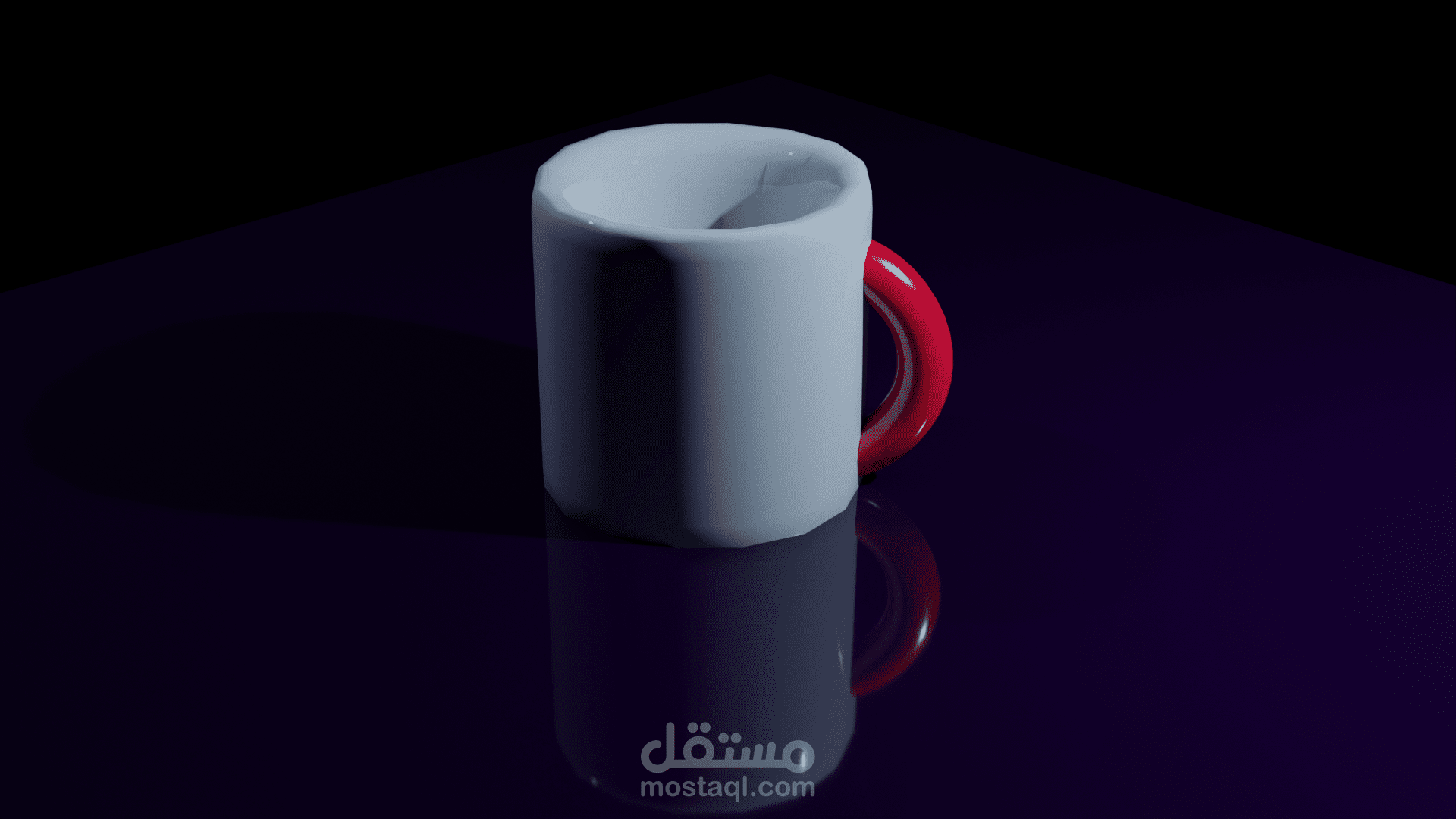تصميم نموذج لكوب ثلاثي الابعاد واقعي جدا