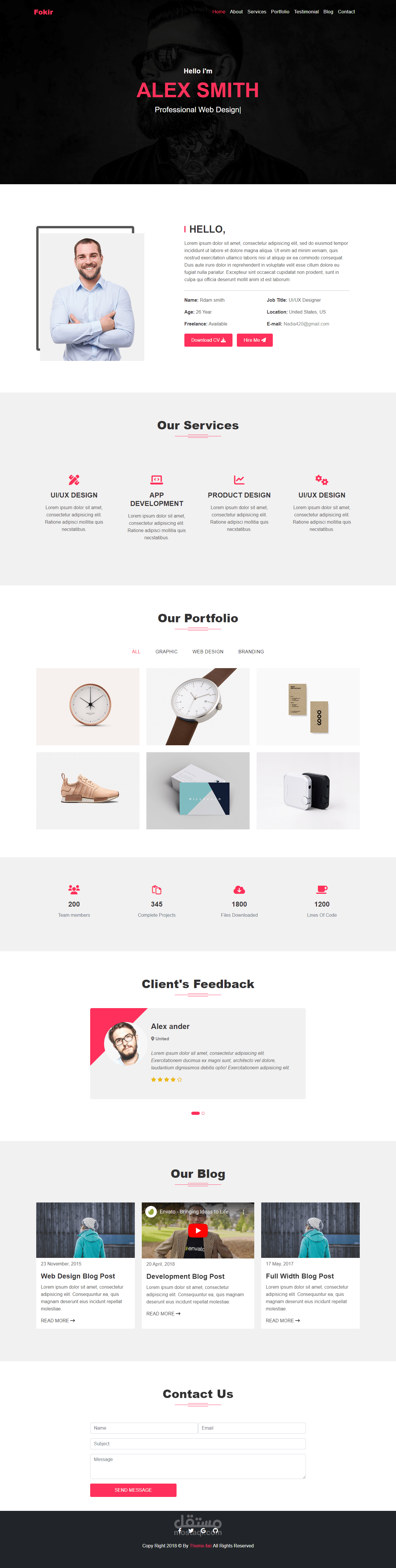 Fokir - Personal-Portfolio-Bootstrap-Template