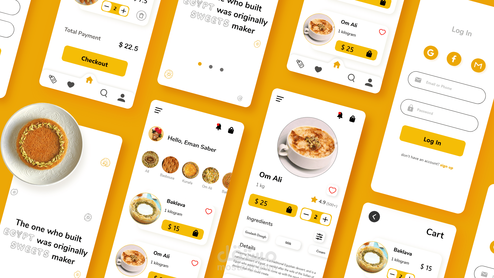Egyptian sweets ordering App