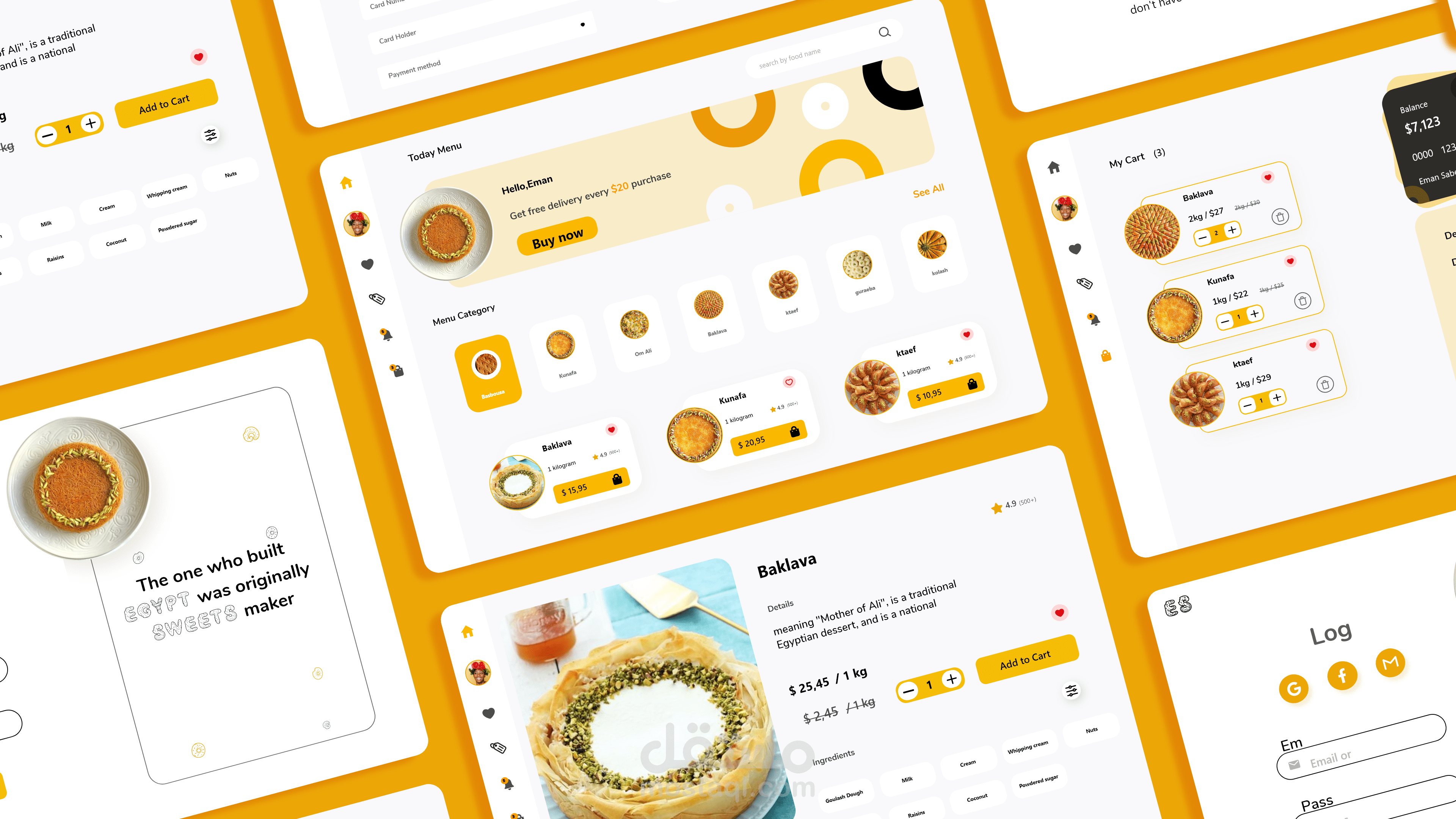 Egyptian sweets ordering webapp