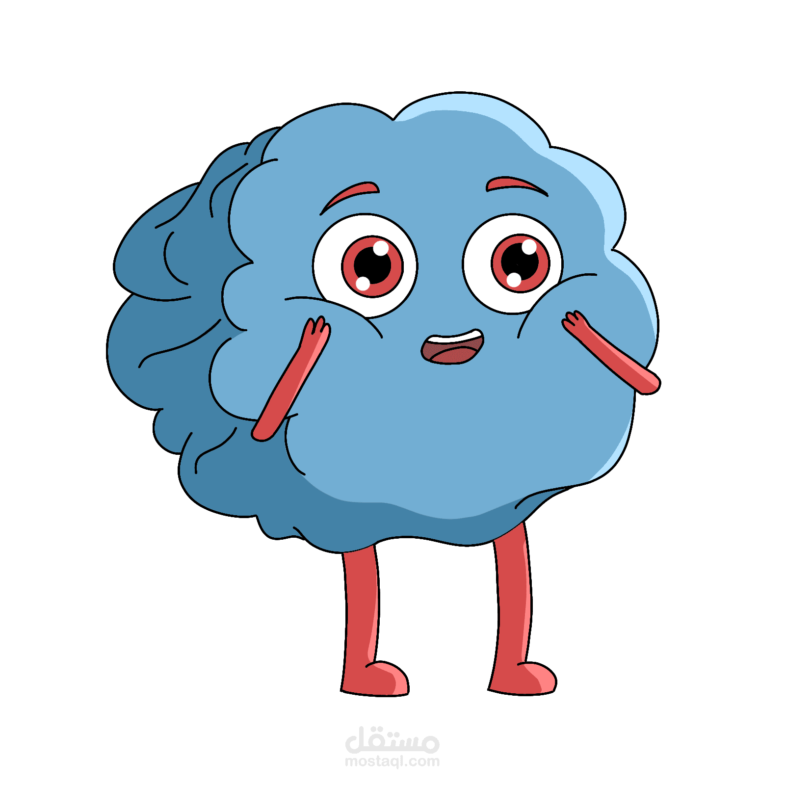 تصميم لشخصية دماغ
