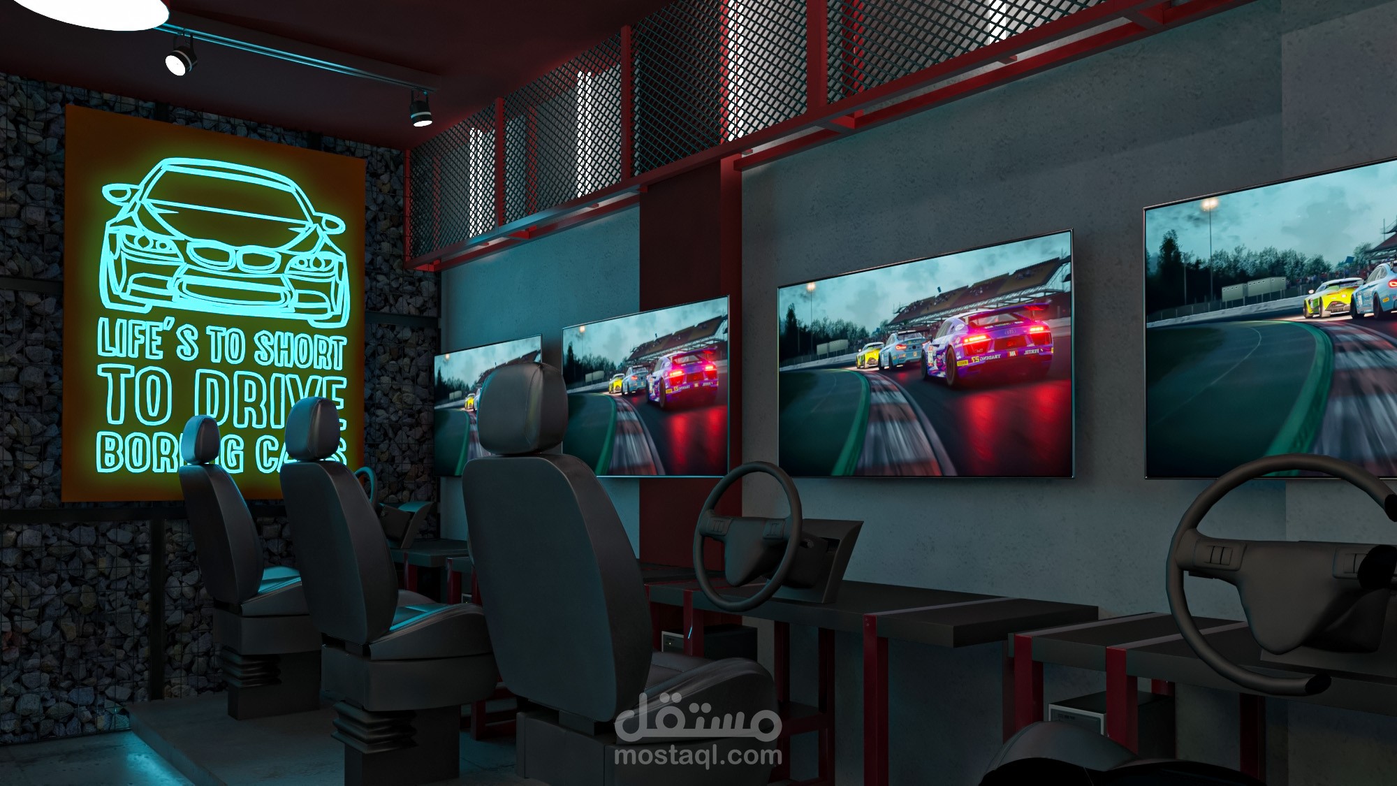 تصميم 3D لمركز العاب  001