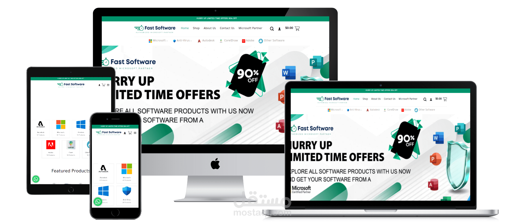 تصميم متجر الكترونى بالووردبريس متجر fastsoftware