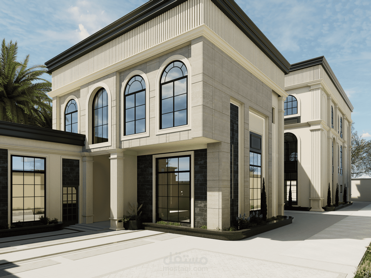 تصميم واجهة نيو كلاسيكية – المملكة العربية السعودية