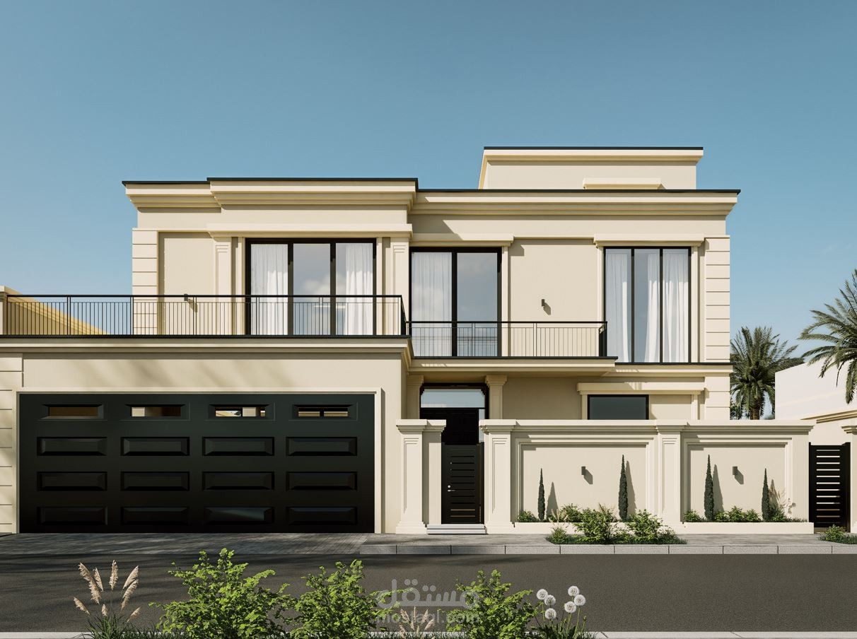 تصميم واجهة نيو كلاسيكية – المملكة العربية السعودية