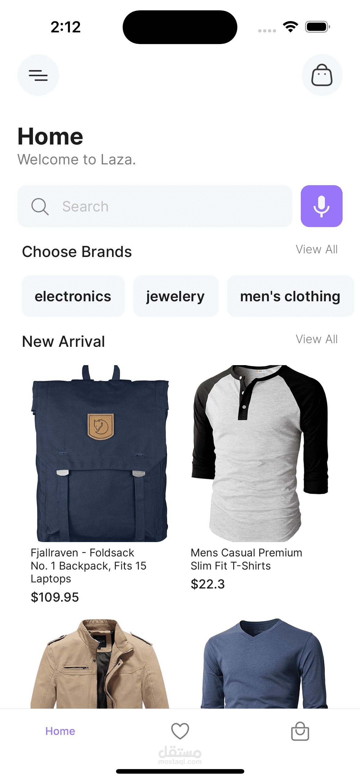 Laza - online e commerce app