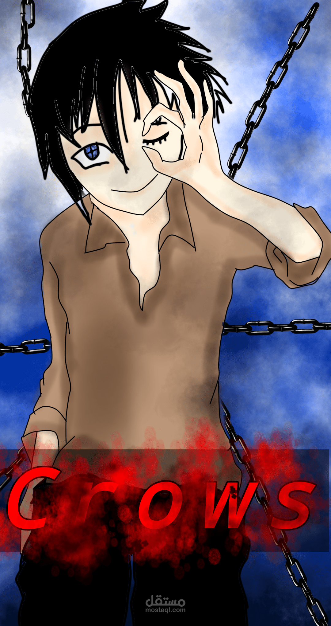 رسم غلاف لقصة مصورة