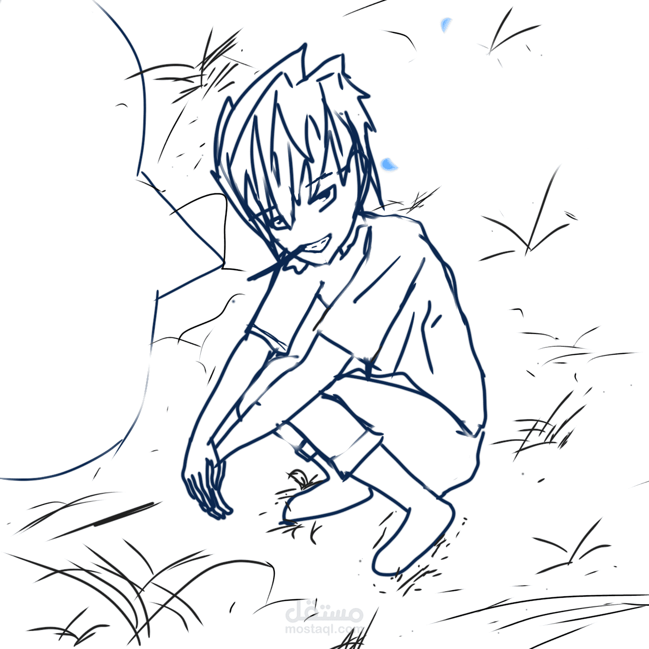 رسم شخصية كرتون بستايل الانمي