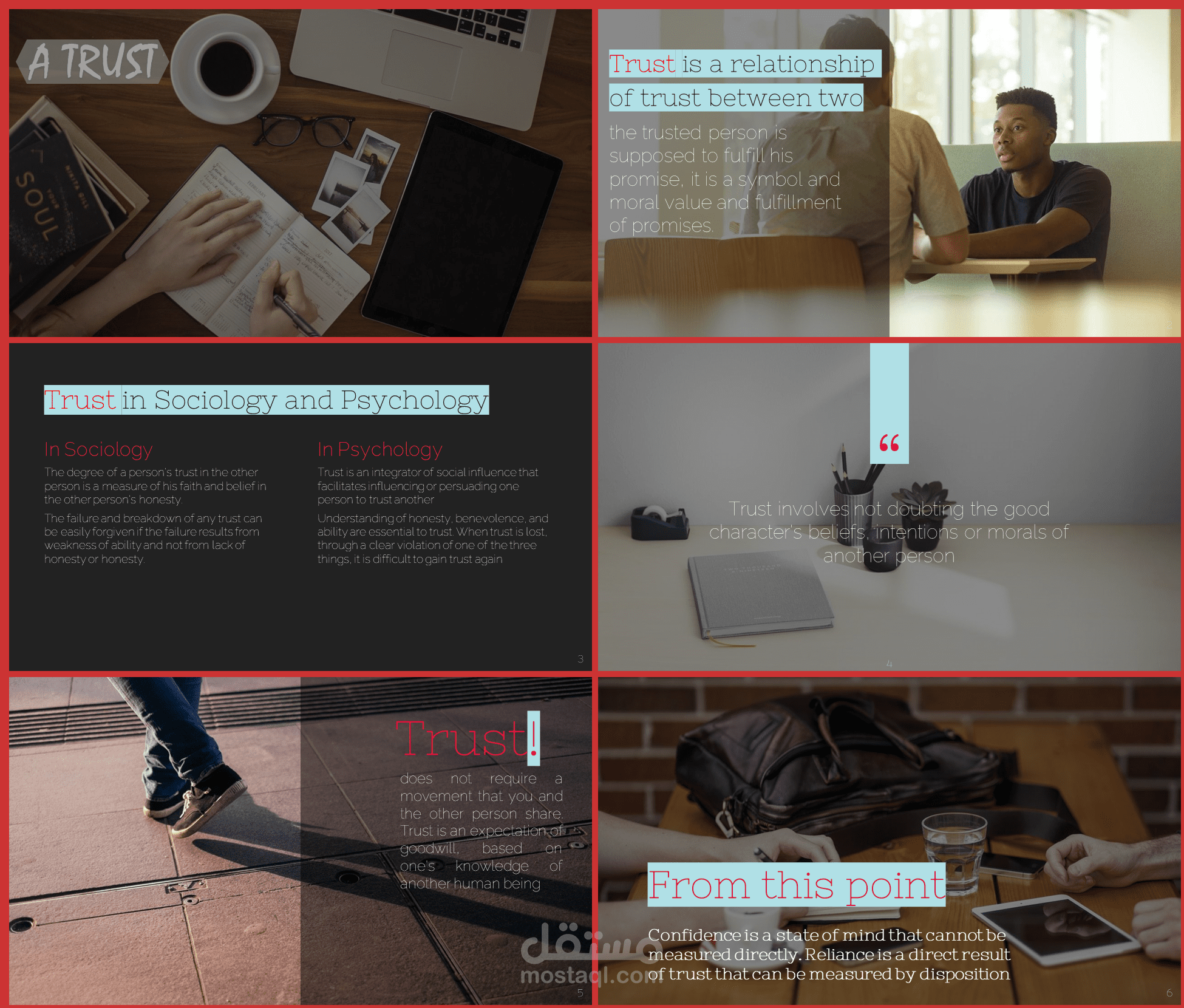 عمل عرض تقديمي إنجليزي إحترافي بعنوان A Trust