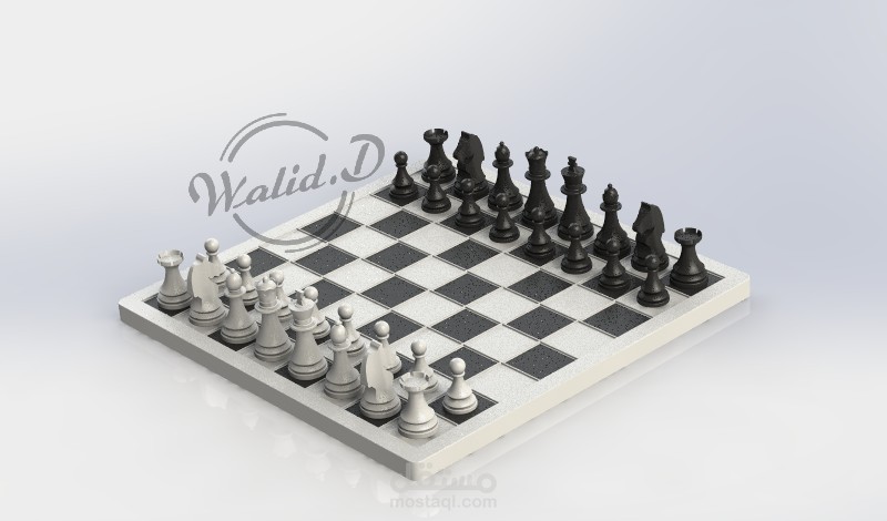 تصميم للعبة الشطرنج للطباعة ثلاثية الأبعاد
