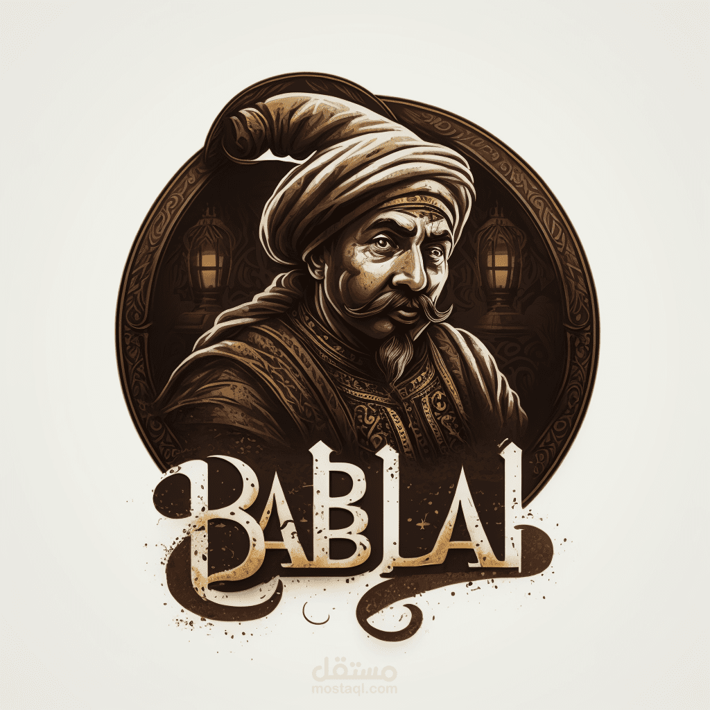 تصميم لوجو لمطعم بشكل هندسي