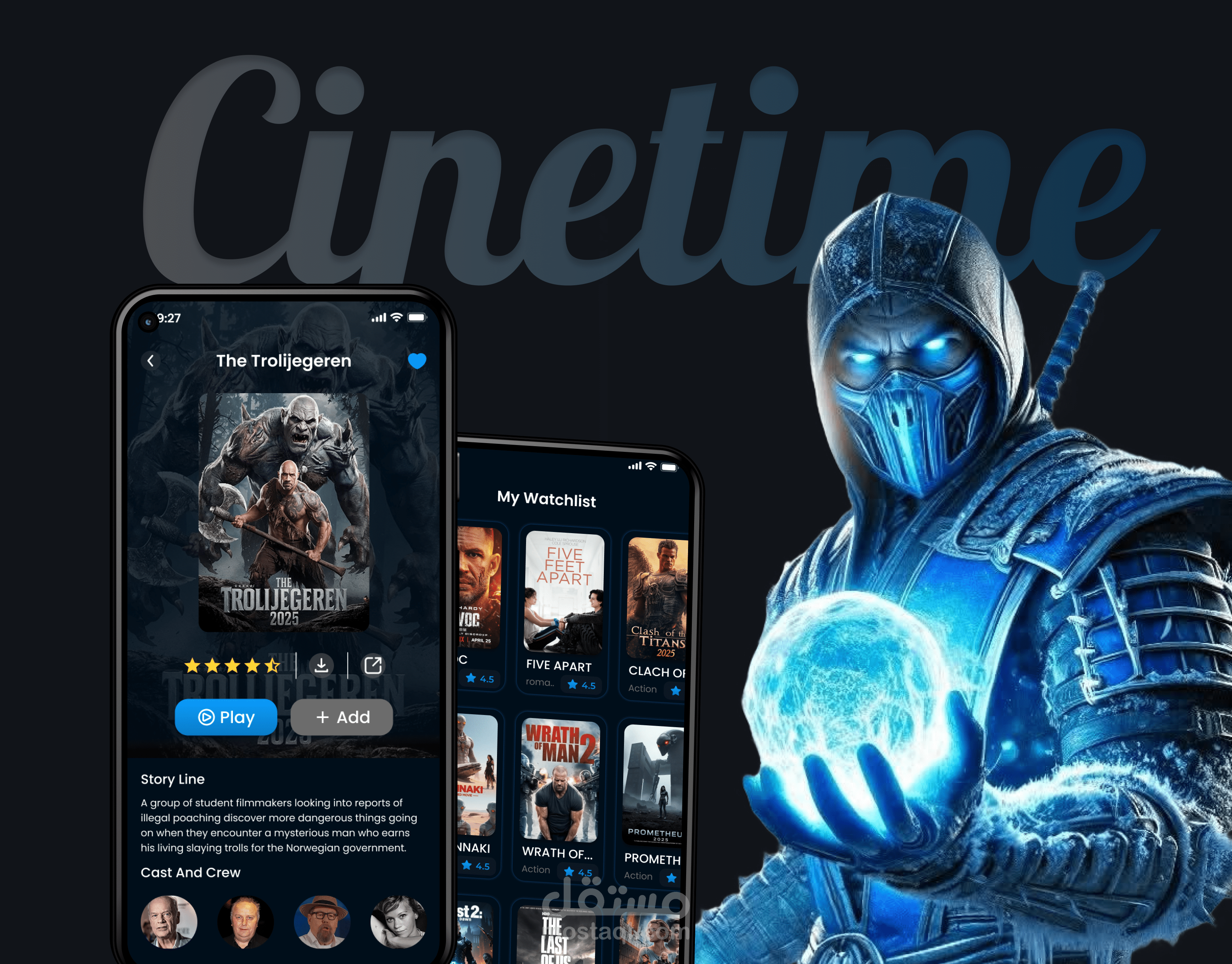 تصميم UI/UX لتطبيق أفلام وتقييمات | تجربة مستخدم سلسة