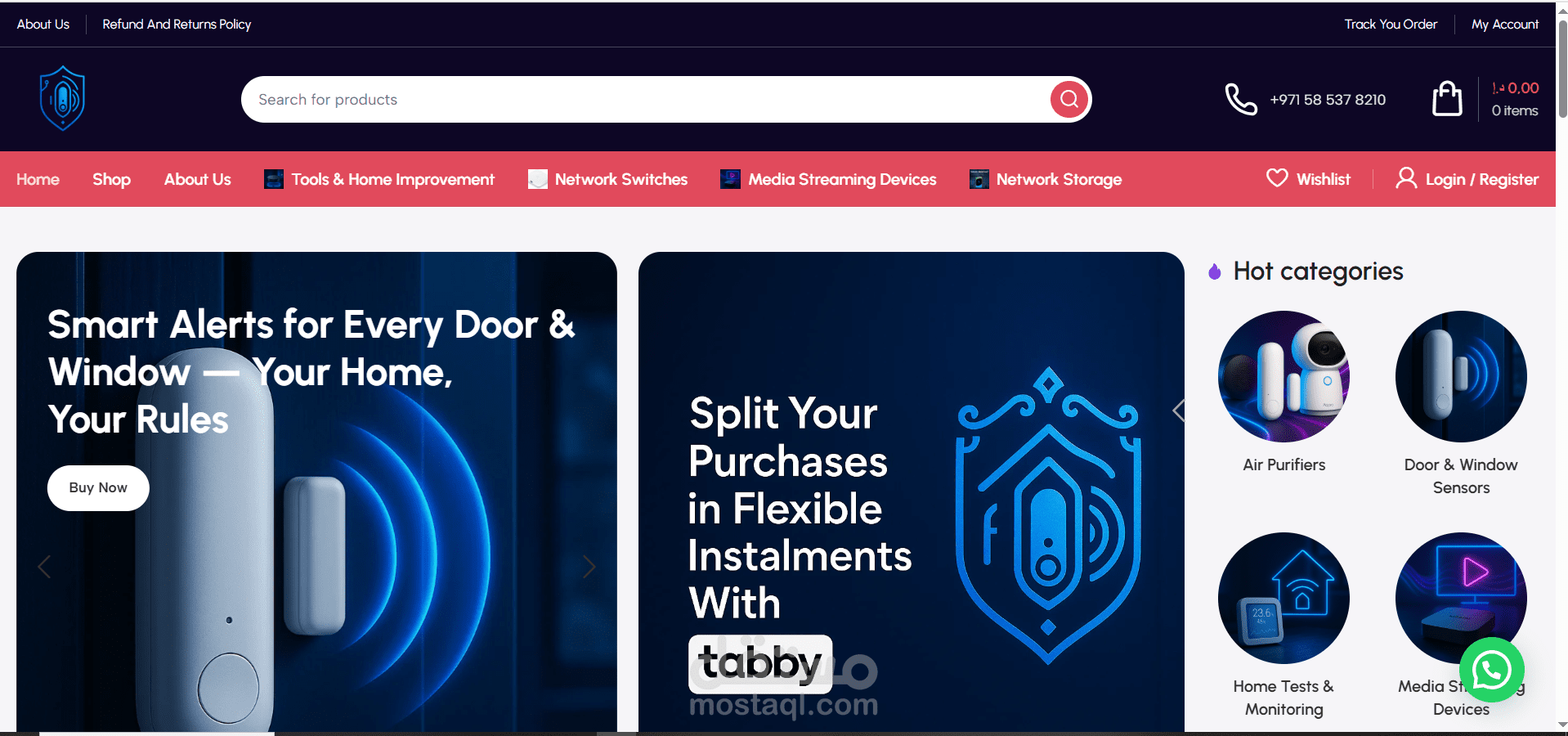 "تصميم موقع SavvTech لمنتجات المنازل الذكية | سرعة، أمان، وتجربة عميل مميزة