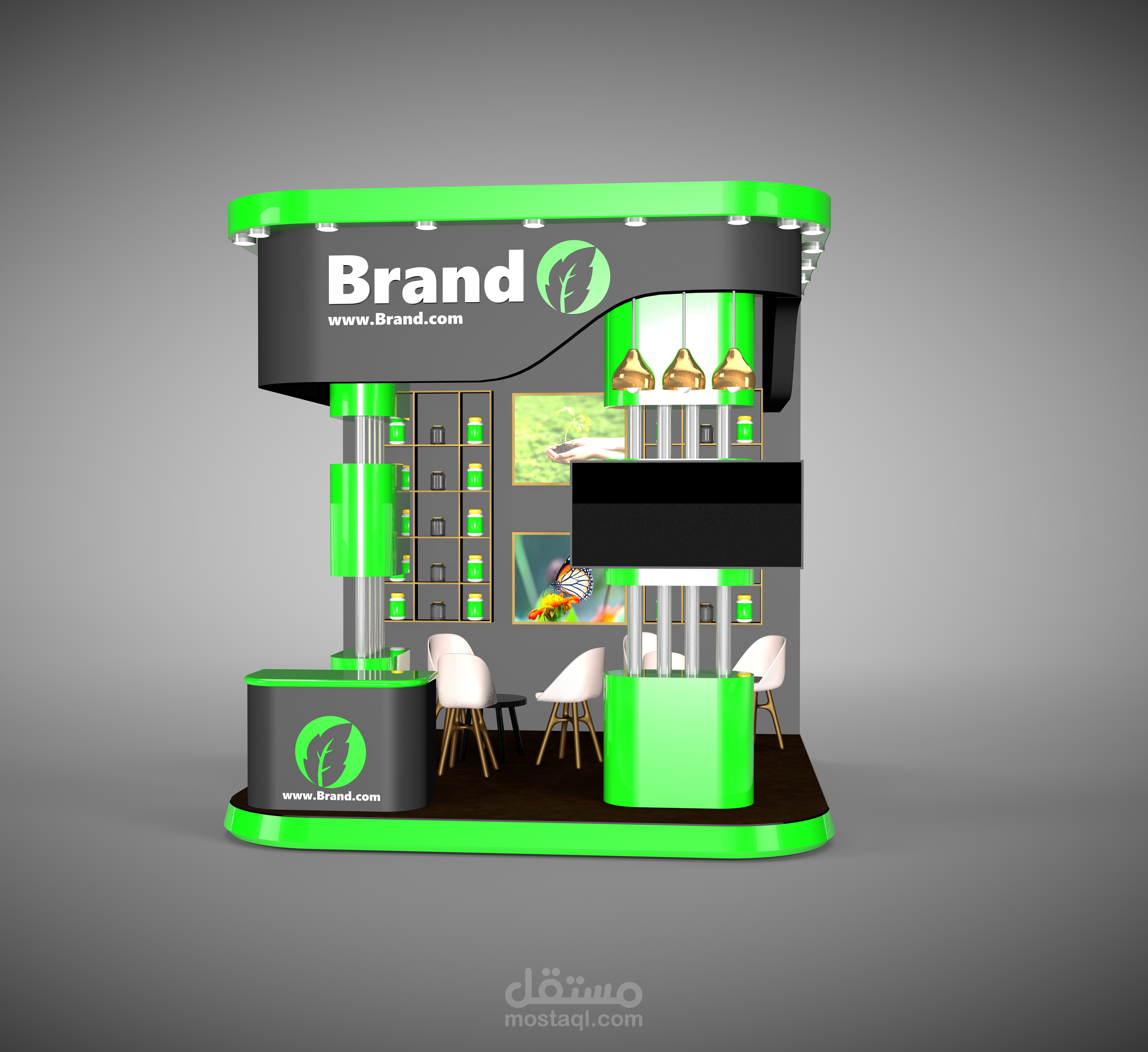 تصميم نموذج لمعرض 3d