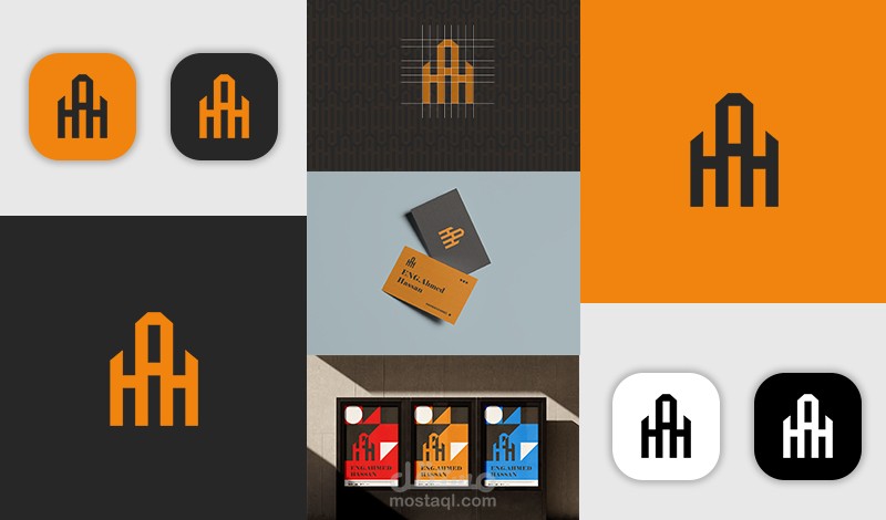 مشروع تصميم شعار و هوية بصرية كاملة لمهندس.