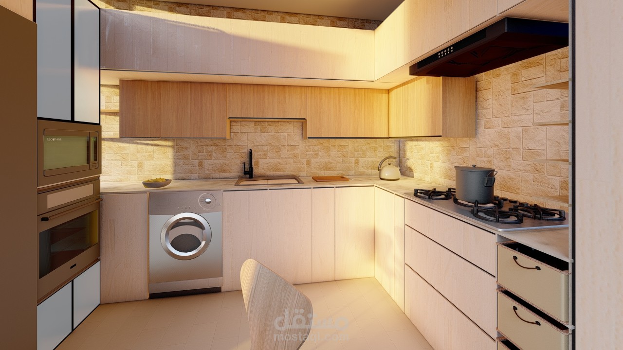 تصميم داخلي لمطبخ فيلا