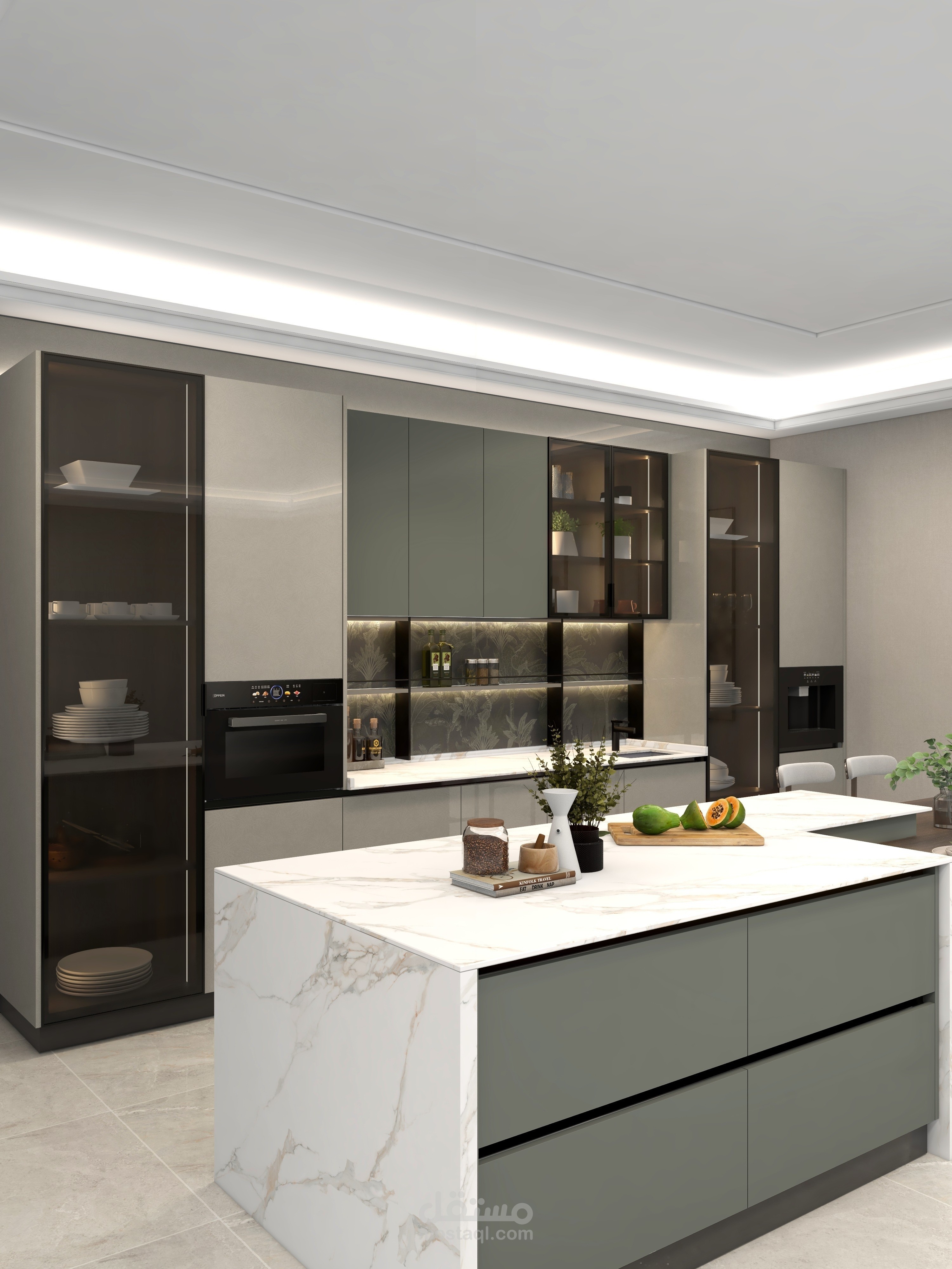 GREEN KITCHEN DESIGN