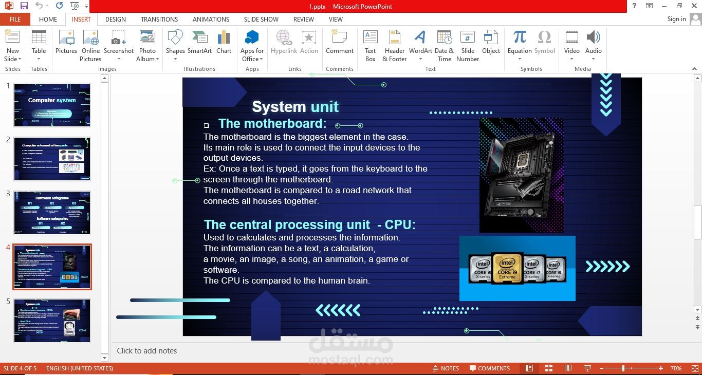 كتابة و تصميم POWERPOINT