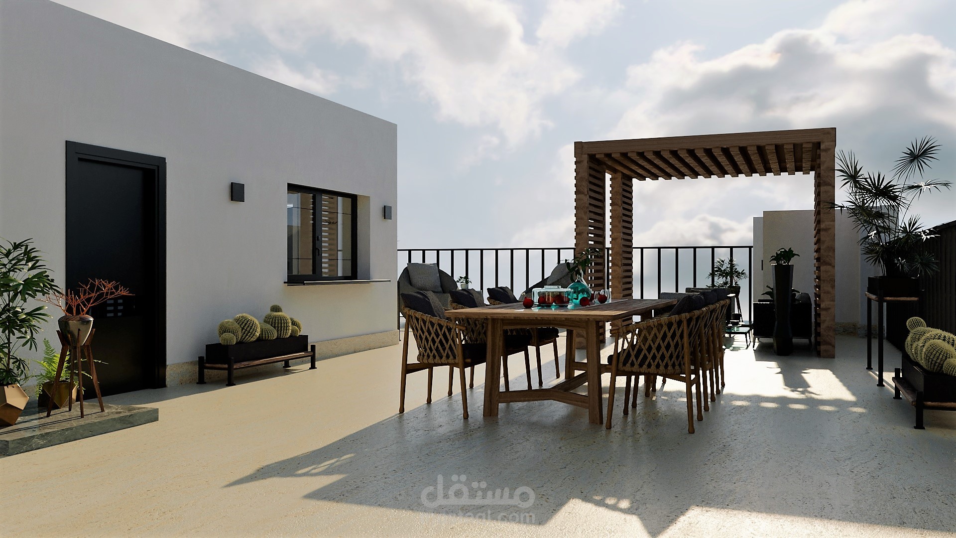 تصميم لاستديو سكنى ملحق بروف