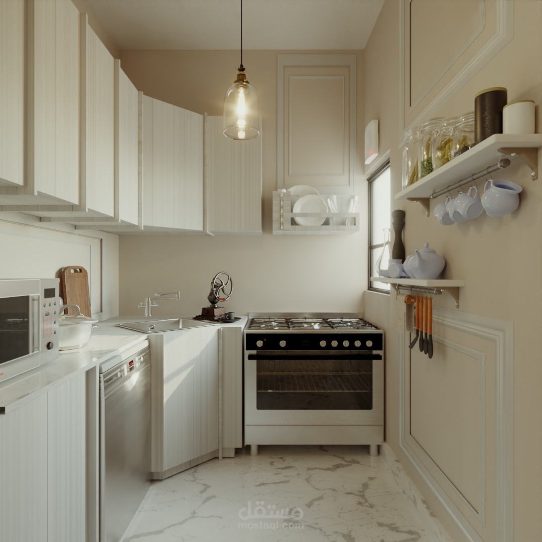 تصميم دلخلى لمطبخ صغير