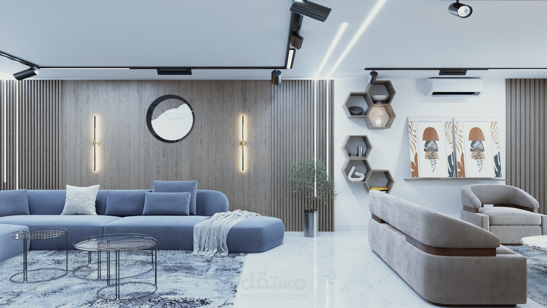 تصميم داخلى لشقة سكنية