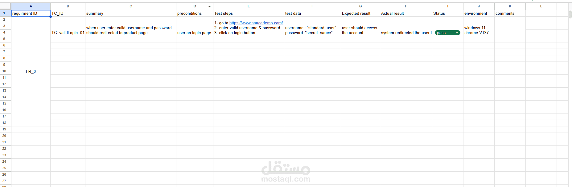 ختبار فحص شامل (Functional Testing) لموقع تجارة إلكترونية"