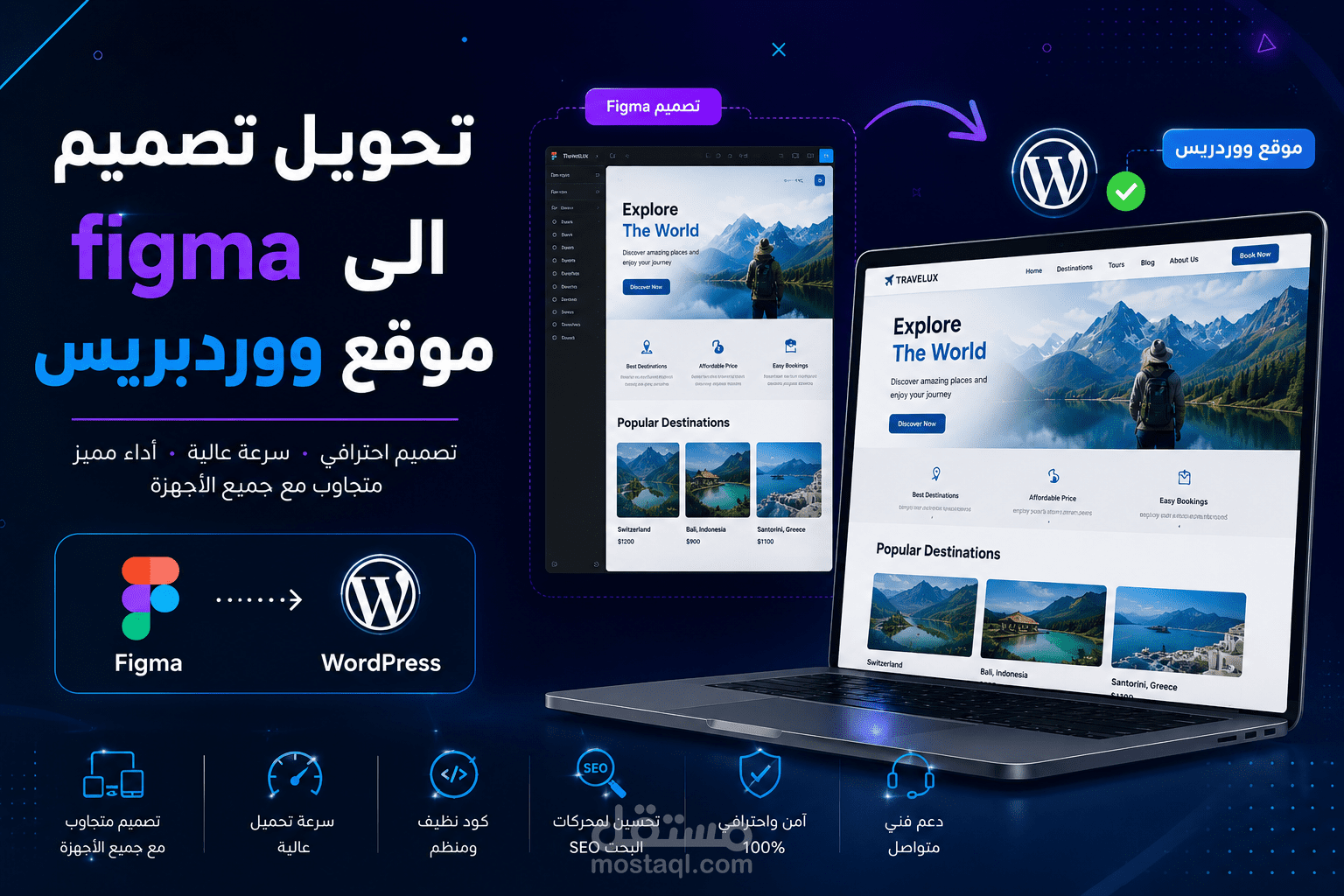 تحويل تصميم Figma إلى موقع ووردبريس