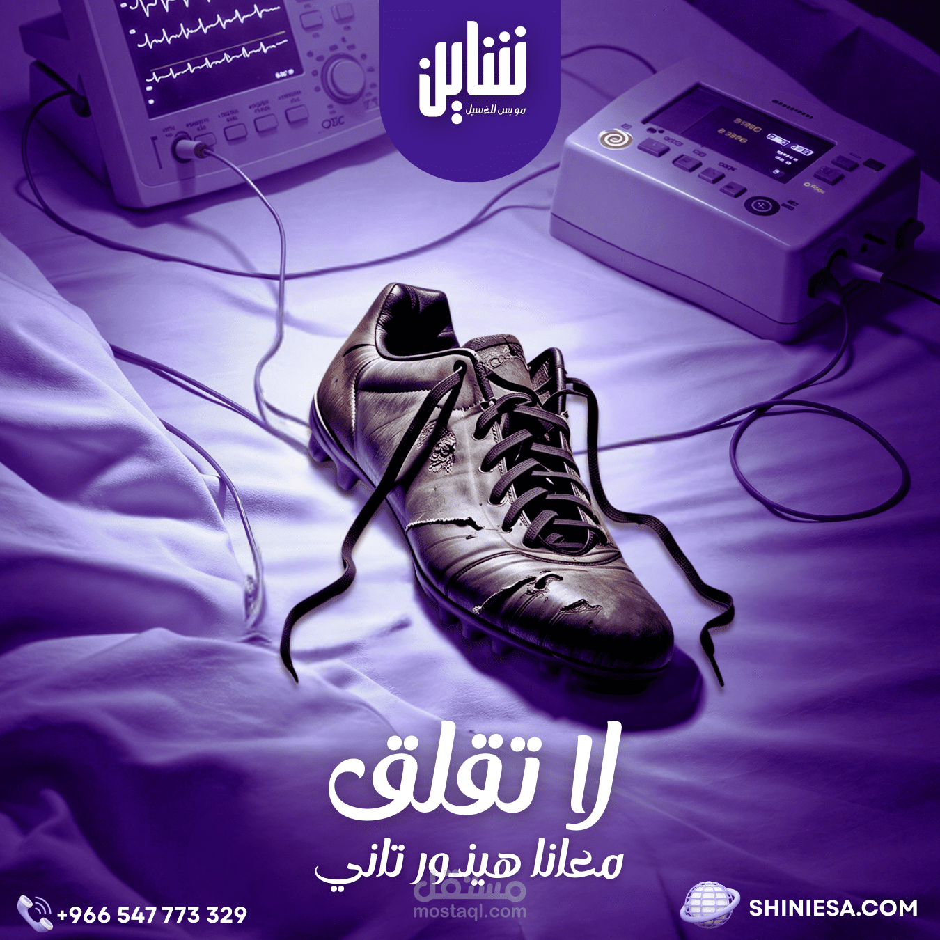 تصميم اعلان براندينج لشركة الغسيل Shine
