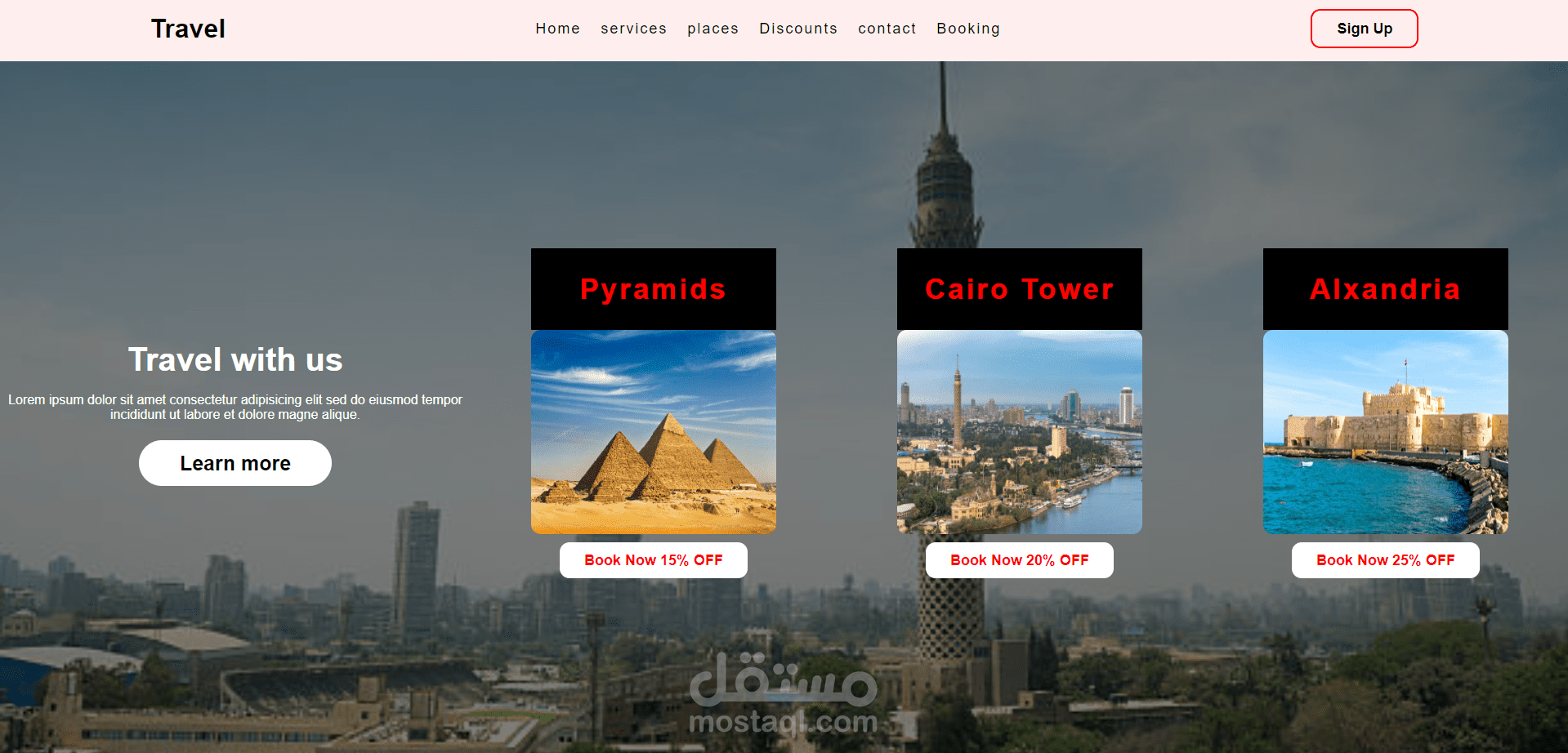 Website for booking travel tickets