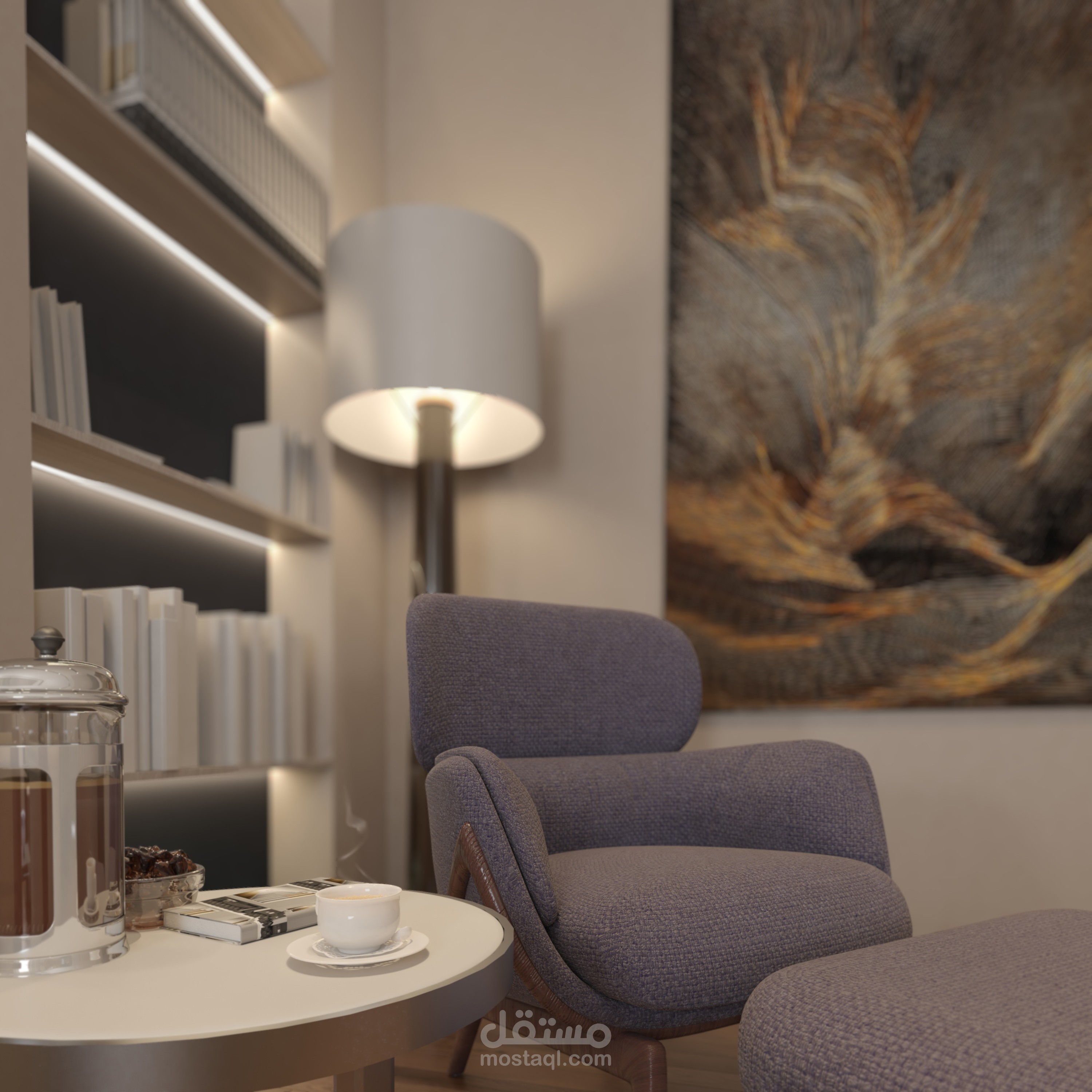 مكتب مدير مع جلسة جانبية