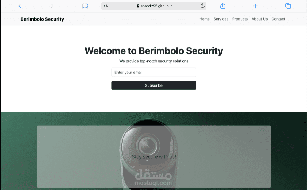 Static Website for security company