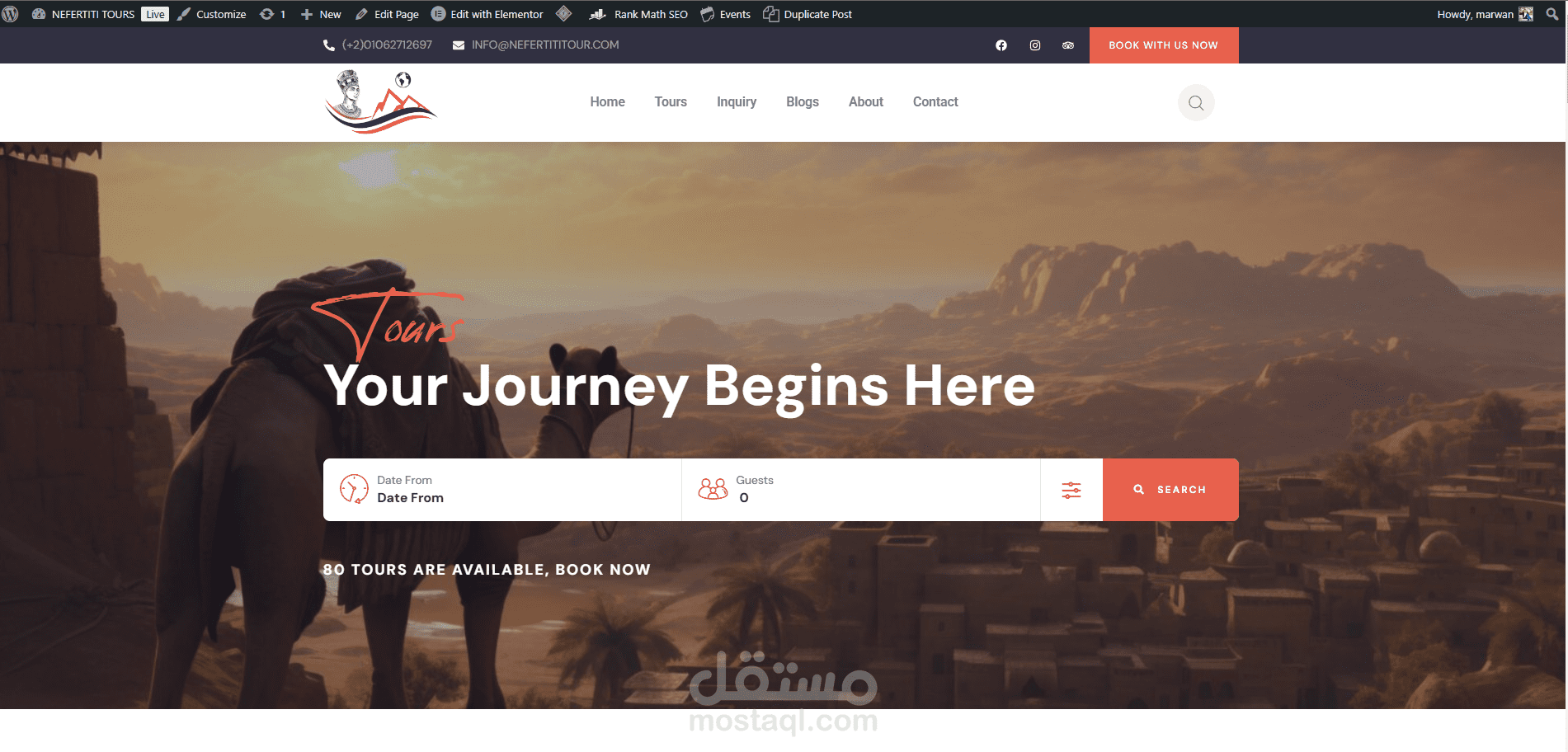 شركة متخصصة في تنظيم الرحلات السياحية واستكشاف مصر