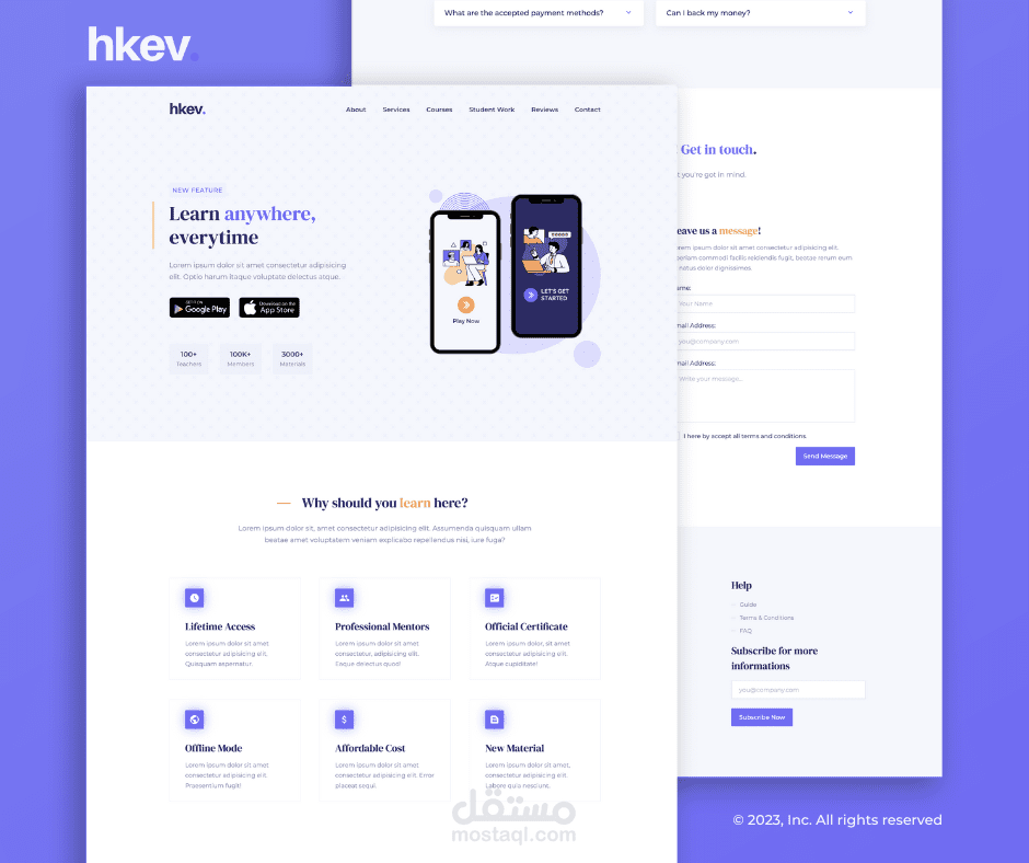Hkev Learn - Modern Landing Page 2023