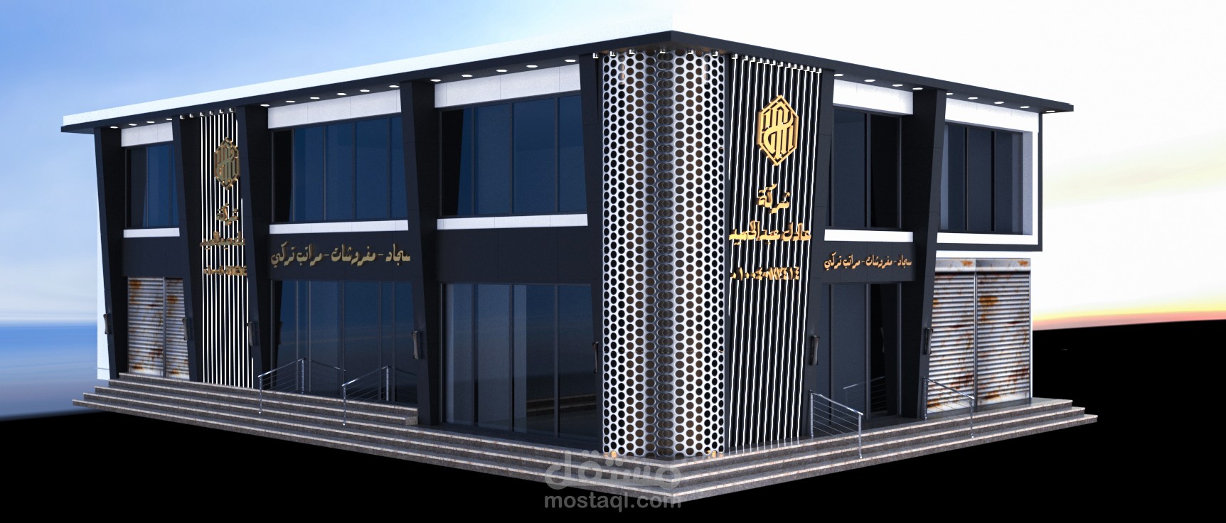 واجهة مول مكون من طابقين