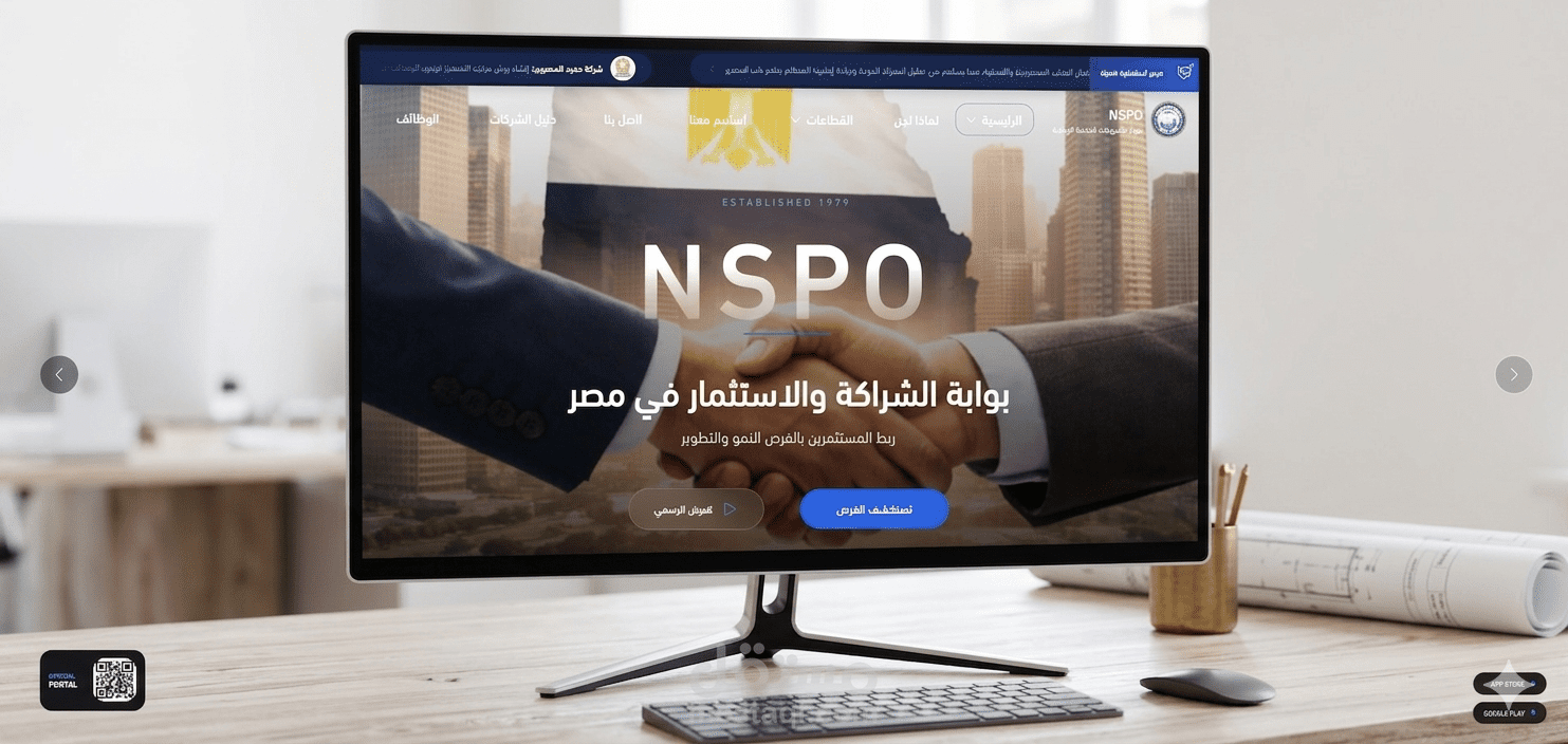 تطوير موقع إلكتروني متكامل لجهة حكومية مع نظام توظيف وإدارة محتوى