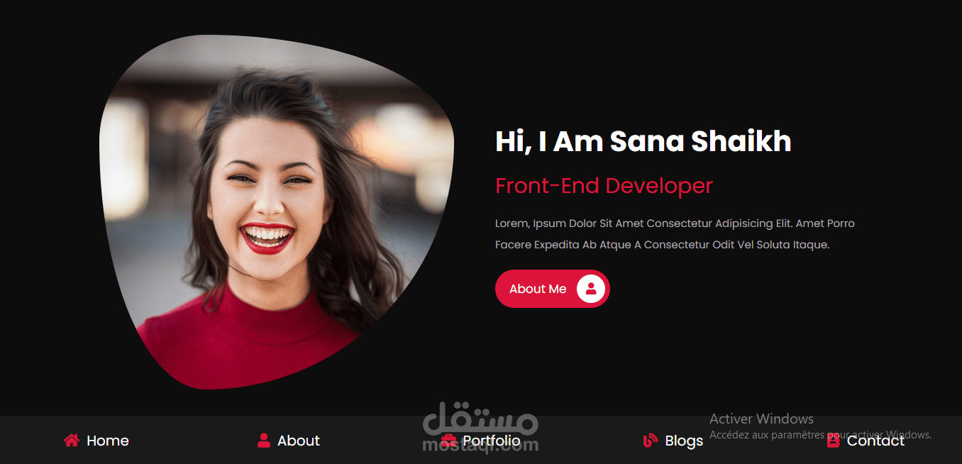 موقع تعريفي لعرض السيرة الذاتية