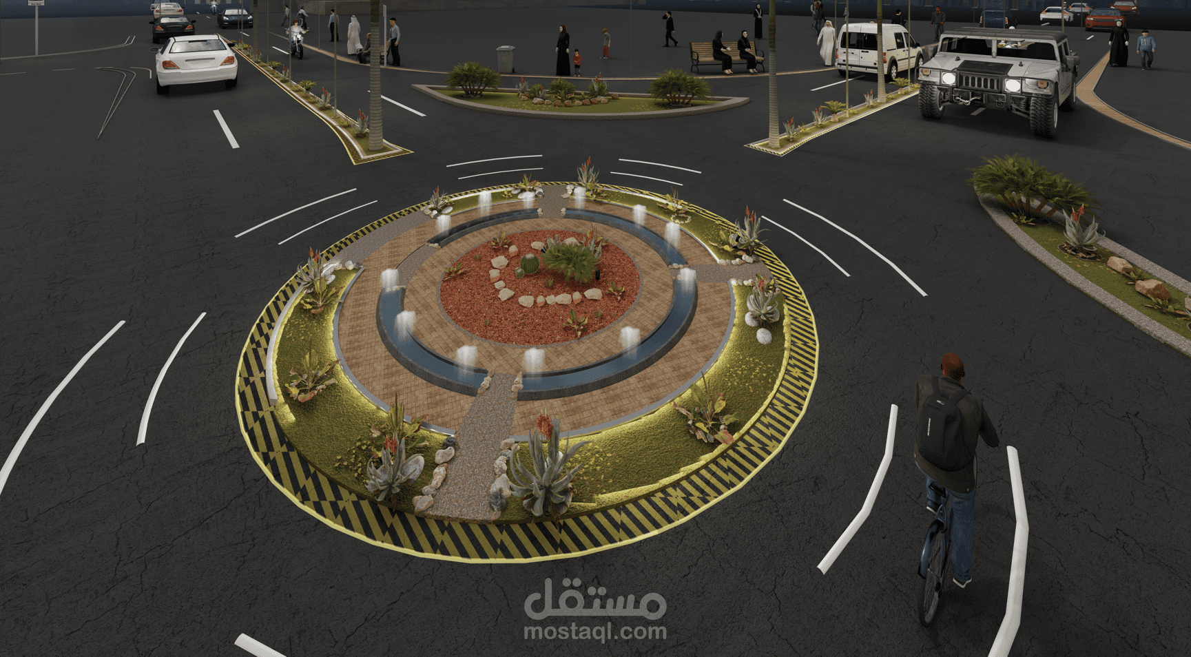 تعديل لاندسكيب لطريق في السعوديه