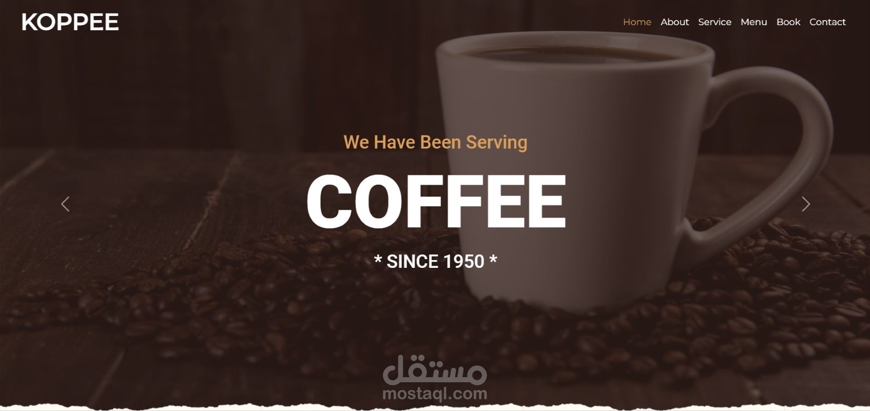 Koppee - Cafe Website