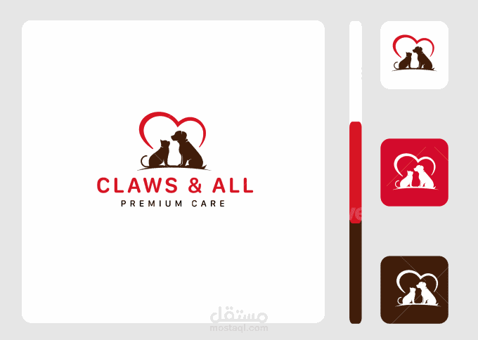 claws & all logo تصميم شعار