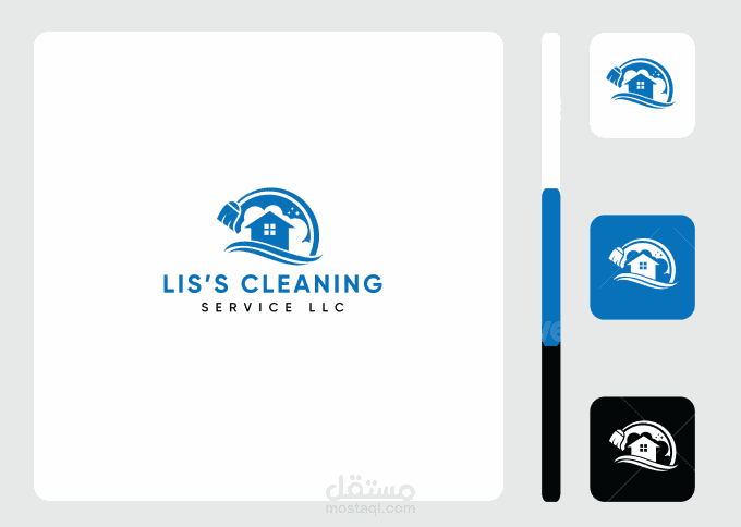 lis`s cleaning logo تصميم شعار