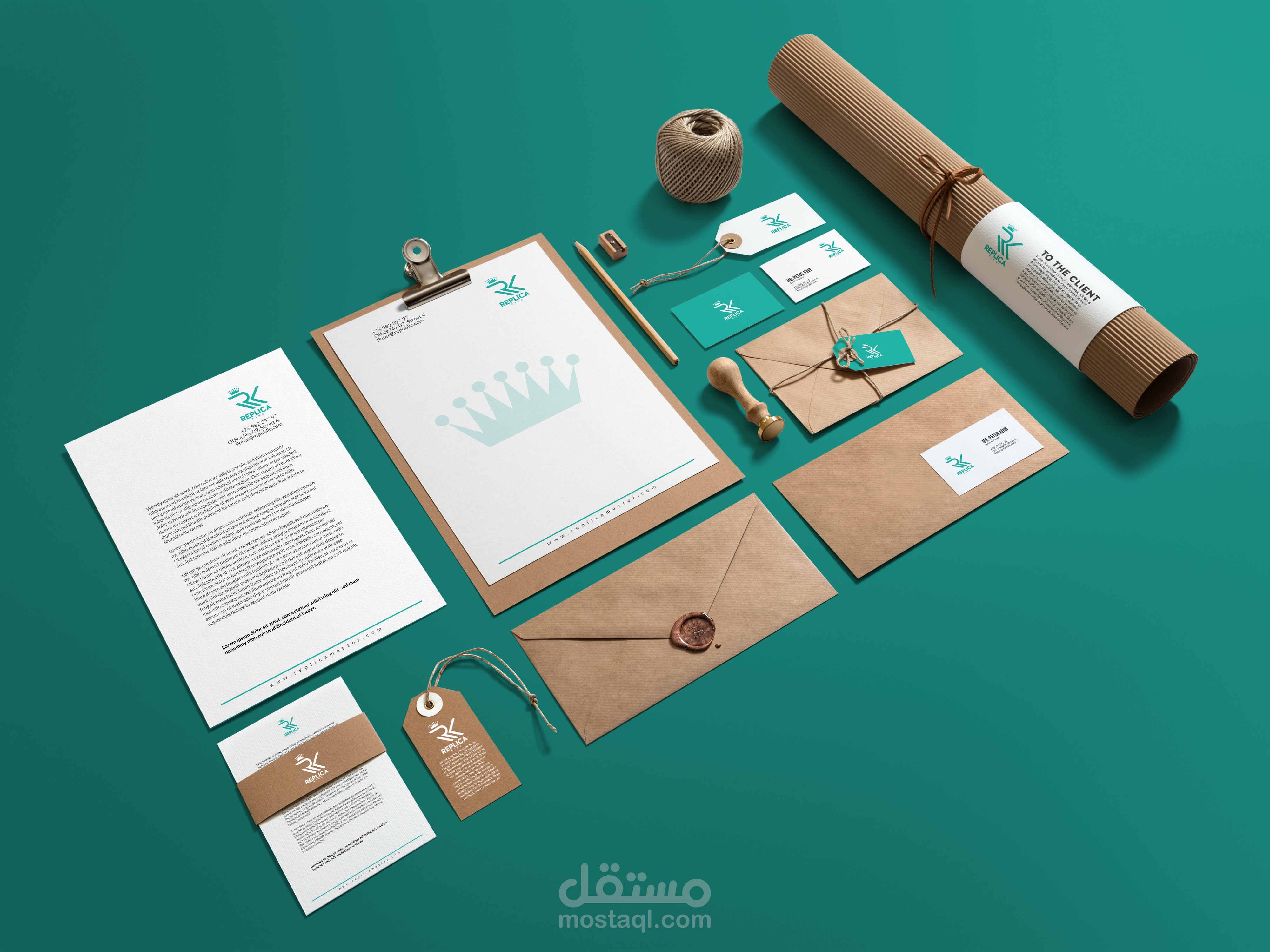 تصميم هوية بصرية احترافية Professional visual identity design (Replica King)