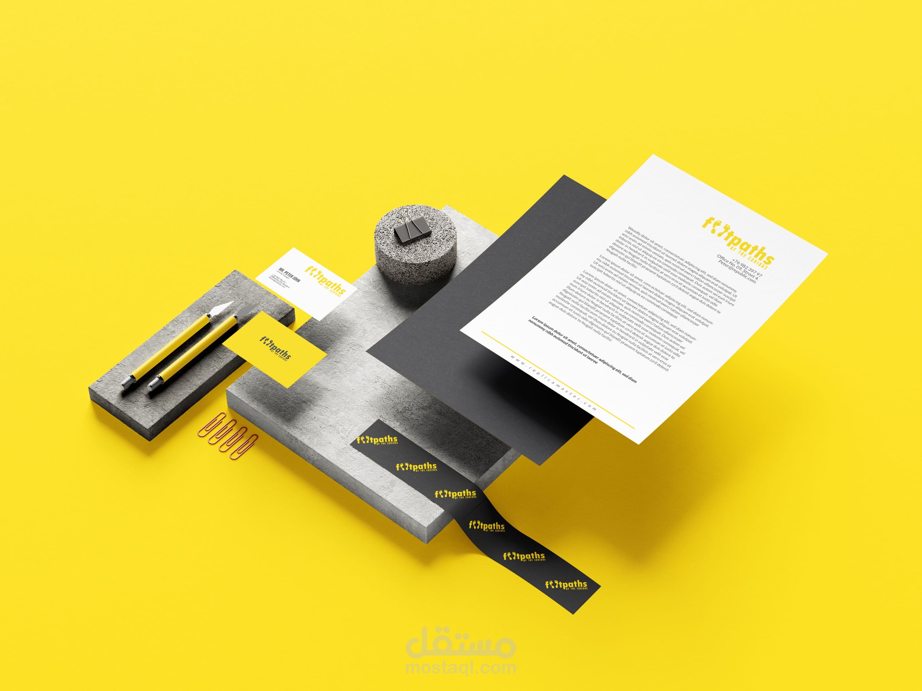 تصميم هوية بصرية احترافية Professional visual identity design (FootPaths)