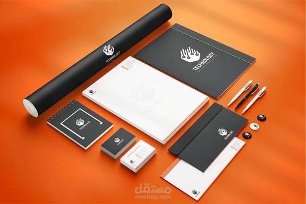 تصميم هوية بصرية احترافية Professional visual identity design (TechNology)